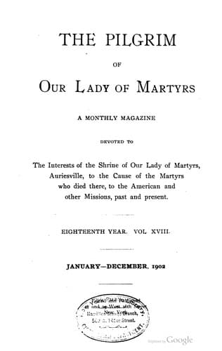 Shrine of Our Lady of Martyrs, etc. · 1902