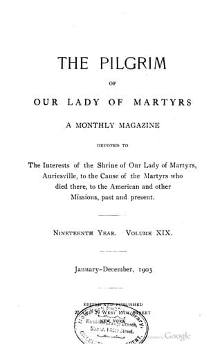 Shrine of Our Lady of Martyrs, etc. · 1903